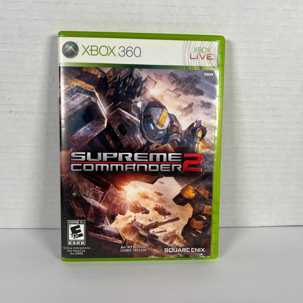 Supreme Commander 2 Microsoft Xbox 360 RTS Game Square Enix Complete CIB 4085